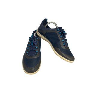 Lands End Women's 8.5 Navy Blue Lightweight Casual bungee closure Sneakers shoe